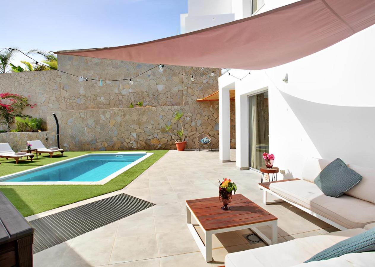 Dream Villa With Heated Pool, Rooftop & Ocean Views Mogán Exterior photo
