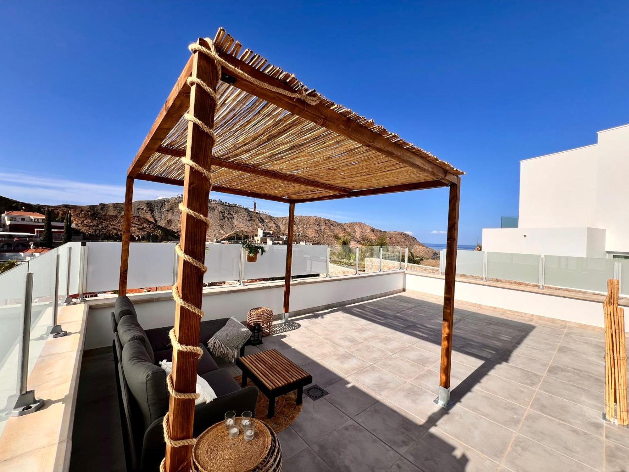 Dream Villa With Heated Pool, Rooftop & Ocean Views Mogán Exterior photo